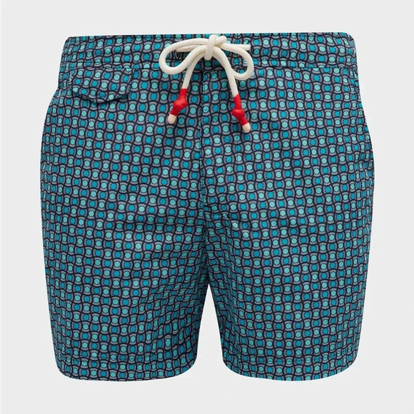 NWT Orlebar Brown Standard Geo Tela Swim Trunks in Crystal Sea 40 - Picture 2 of 7